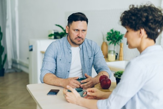 A man and his wife having an argument