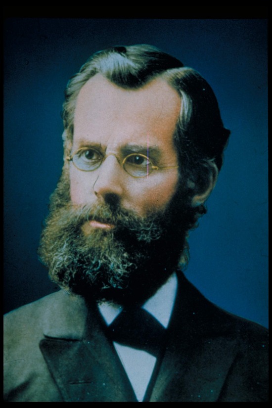 A colorized portrait of J. N. Andrews