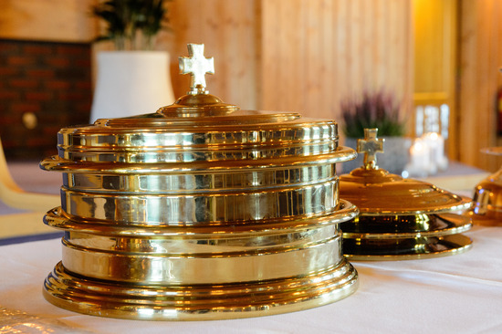 Today, churches often use special communion trays to serve the bread and grape juice.