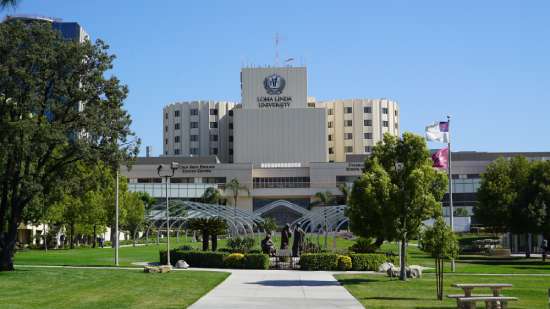 The Loma Linda University building in Loma Linda, California. 