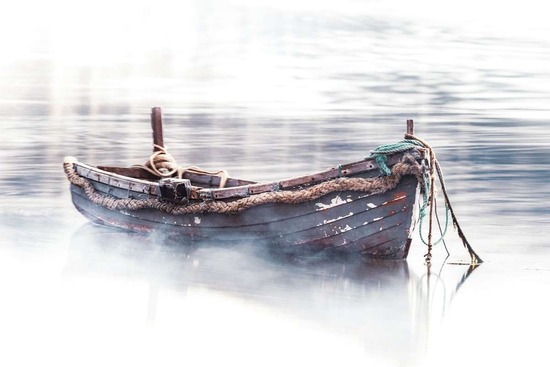 A wooden fishing boat like what Andrew the disciple might have used